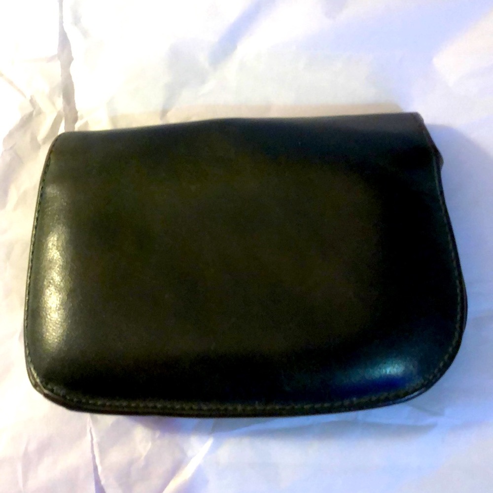 Bloomingdales dark green wallet made in Italy